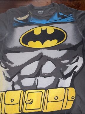 Batman Gray Tee with Yellow & Black Logo
